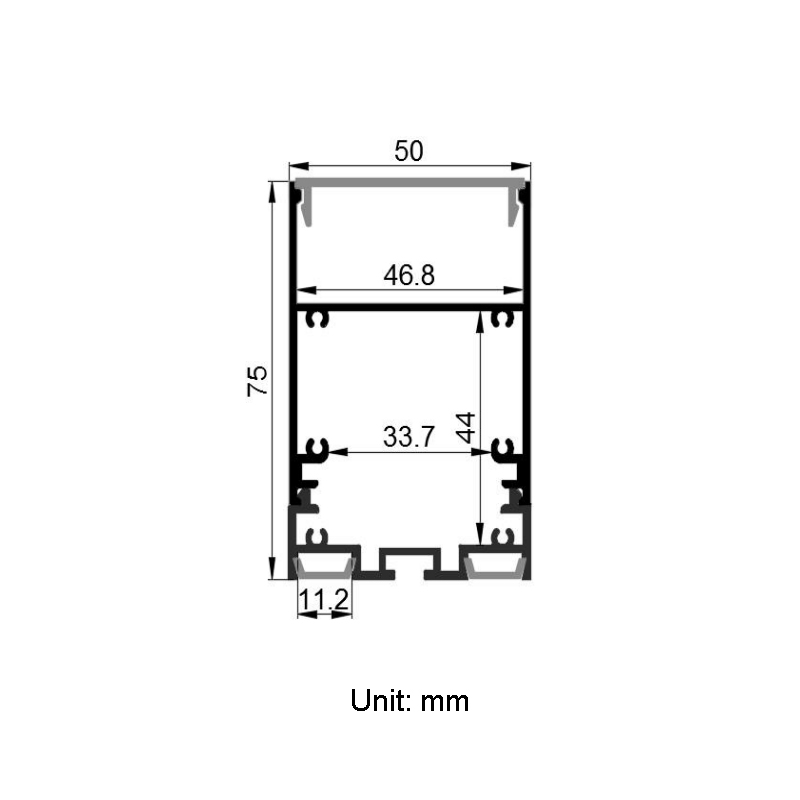 Ceiling LED Channel Aluminum Profile For 46mm LED Light Strip Ceiling LED Channel Aluminum Profile For 46mm LED Light Strip